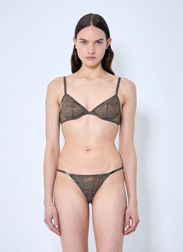 SAVAGE X DIESEL Camo Lace Plunge Bra Brown dsf0258024
