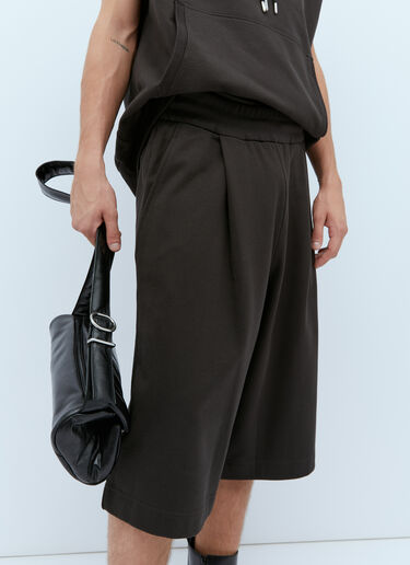 Dries Van Noten 저지 드로스트링 쇼츠 브라운 dvn0154023