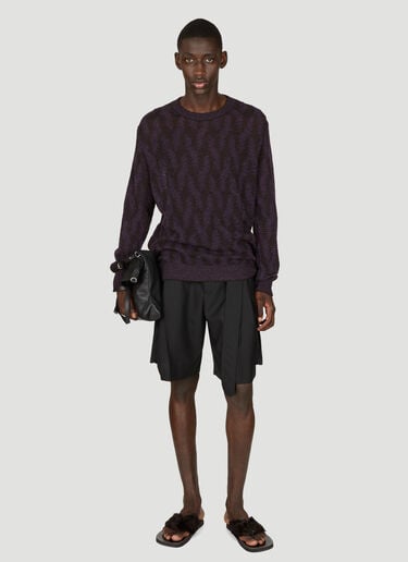 자카드 니트 스웨터 Dries Van Noten 자카드 니트 스웨터 퍼플 dvn0156028