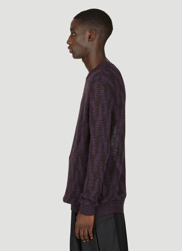 자카드 니트 스웨터 Dries Van Noten 자카드 니트 스웨터 퍼플 dvn0156028