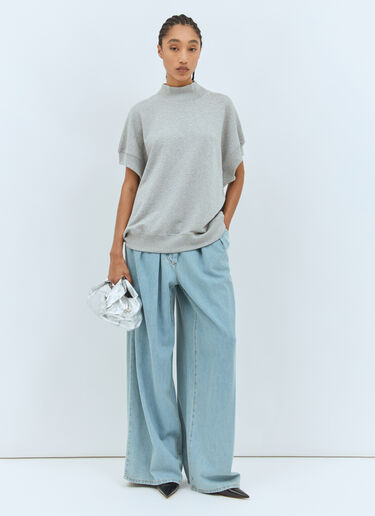 Dries Van Noten 미디엄 트위스트 금속성 핸드백 실버 dvn0257005