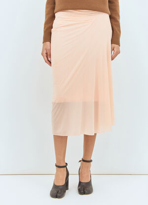 Dries Van Noten Long Draped Skirt Pink dvn0258011