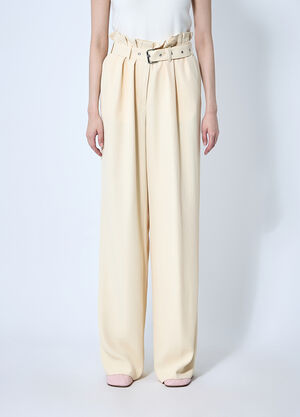 Dries Van Noten Belted Pants Cream dvn0260008