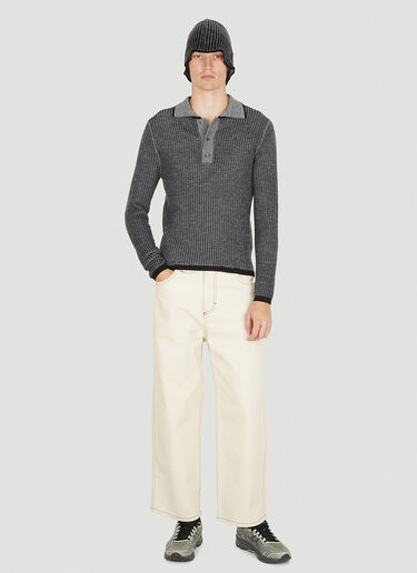 Eckhaus Latta 아모레토 니트 폴로 탑 그레이 eck0151007