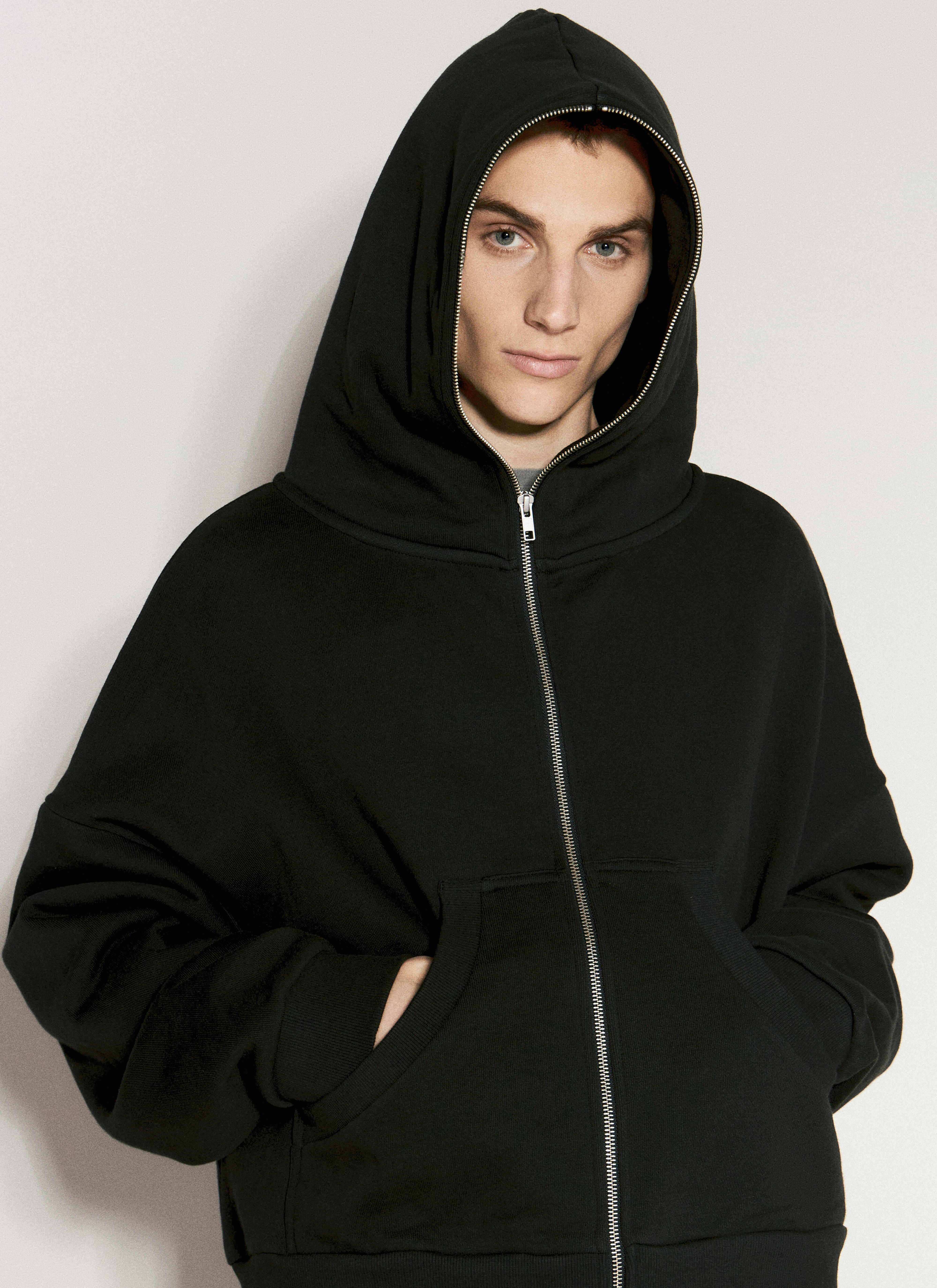Entire Studios Men's' Eternal Zip Hooded Sweatshirt in Black
