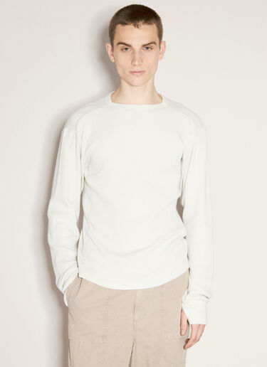 Entire Studios Thermal Long Sleeve T-Shirt White ent0155043