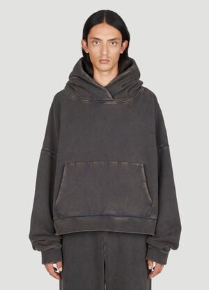 Entire Studios Washed Heavy Hooded Sweatshirt Black ent0353001