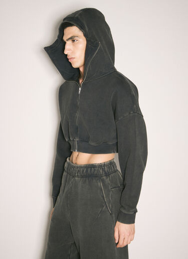 Entire Studios Washed Heavy Hooded Sweatshirt Black ent0353003