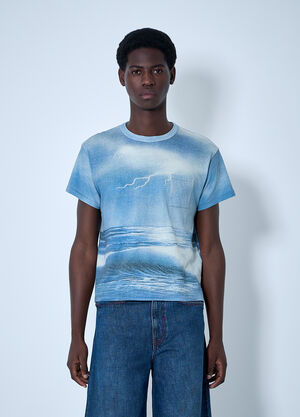 ERL Knit Storm T-Shirt Blue erl0160005
