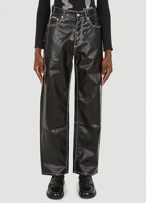 Eytys Benz Vegan Leather Pants Black eyt0349009