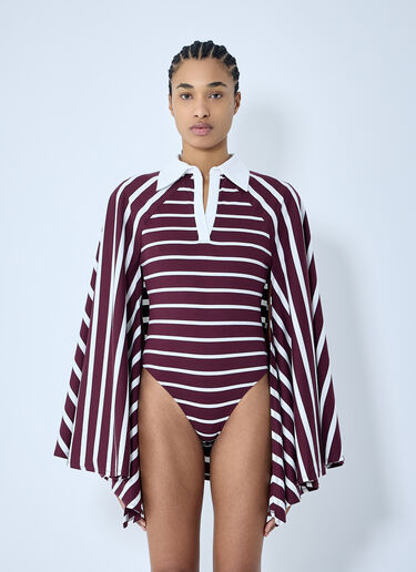 Striped Polo Shirt Cape Fidan Novruzova Striped Polo Shirt Cape Black fid0259004