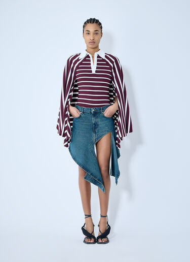 Striped Polo Shirt Cape Fidan Novruzova Striped Polo Shirt Cape Black fid0259004