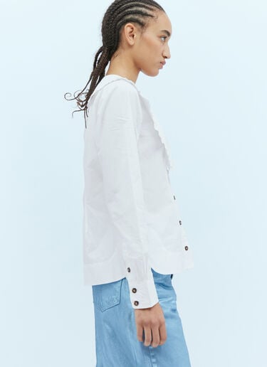 Chelsea Collar Cotton Shirt GANNI Chelsea Collar Cotton Shirt White gan0246072