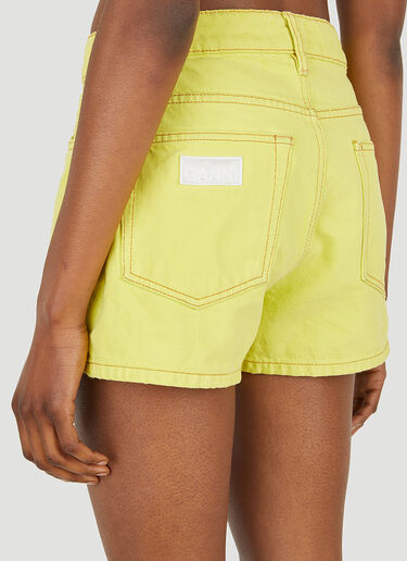 Overdyed Denim Shorts GANNI Overdyed Denim Shorts Yellow gan0248010
