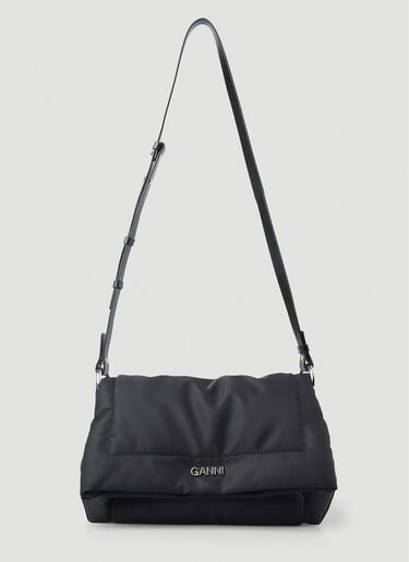 Pillow 小号翻盖单肩包 GANNI Pillow 小号翻盖单肩包 黑色 gan0251068