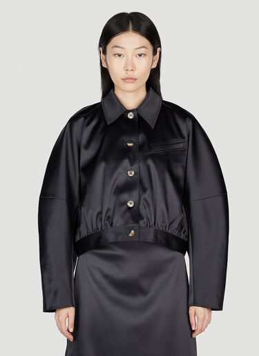 Double Satin Jacket GANNI Double Satin Jacket Black gan0253018