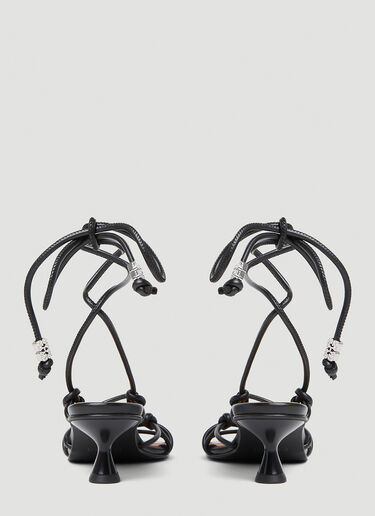 GANNI Knots Kitten Heel Sandals Black gan0253030