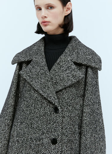 GANNI 헤링본 마를레드 코트 그레이 gan0254003