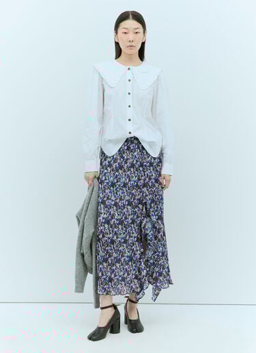Frill Collar Shirt GANNI Frill Collar Shirt White gan0255002