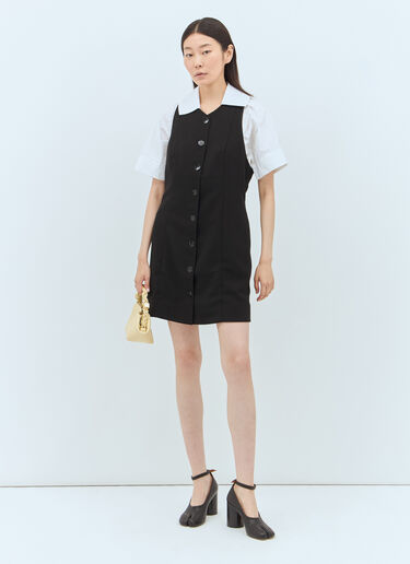 Twill Suiting Mini Dress GANNI Twill Suiting Mini Dress Black gan0257003