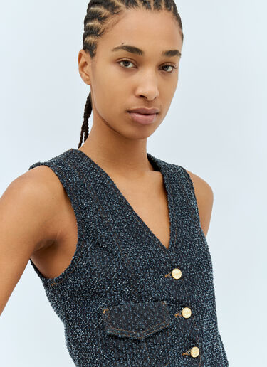 Fluffy Denim Vest Ganni Fluffy Denim Vest Blue gan0258029