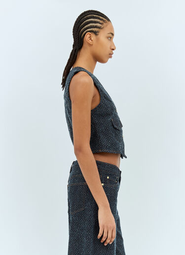 Fluffy Denim Vest Ganni Fluffy Denim Vest Blue gan0258029