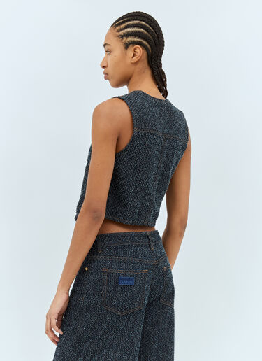 Fluffy Denim Vest Ganni Fluffy Denim Vest Blue gan0258029