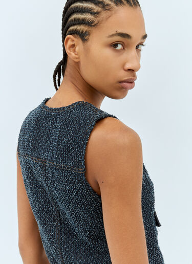 Fluffy Denim Vest Ganni Fluffy Denim Vest Blue gan0258029