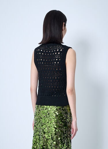 Logo Patch Vest GANNI Logo Patch Vest Black gan0260001