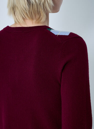 GANNI Cashmere-Blend Cardigan Bordeaux gan0261016