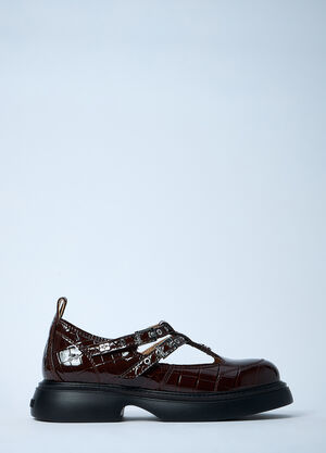GANNI Butterfly Mary Jane Shoes Brown gan0261023