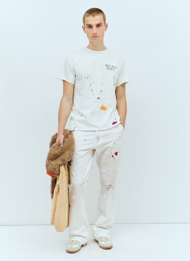 Painted Carpenter Flared Jeans Gallery Dept. Painted Carpenter Flared Jeans White gdp0153044