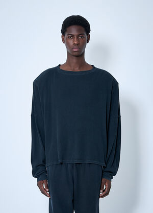 GREG ROSS Shoulder Pad Thermal Sweatshirt Black grr0160002