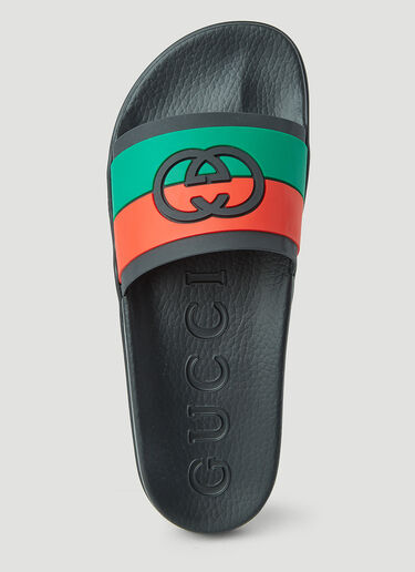 Gucci G锁扣拖鞋 黑 guc0145074