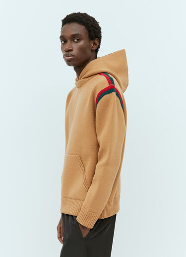 Gucci Wool Knit Hooded Sweatshirt Brown guc0155025