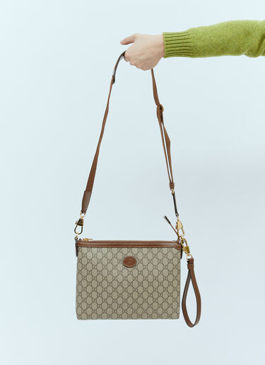 Gucci 互扣字母 G 邮差包 米色 guc0155135