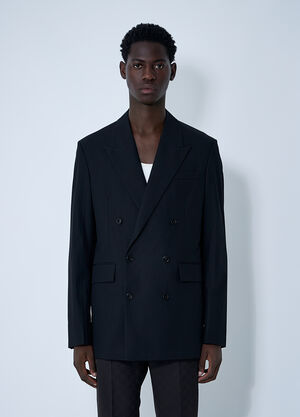 Gucci Double-Breasted Blazer Black guc0160004