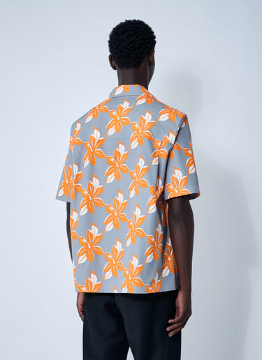 Printed Cotton Poplin Shirt Gucci Printed Cotton Poplin Shirt Orange guc0160008