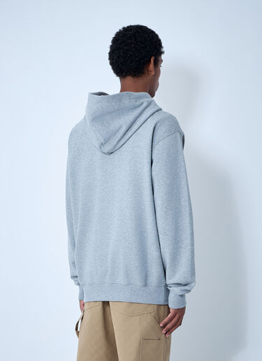Logo Motif Hooded Sweatshirt Gucci Logo Motif Hooded Sweatshirt Grey guc0161018
