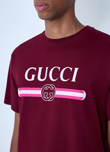 Gucci Logo Motif T-Shirt Red guc0161019
