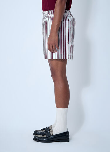 Striped Logo Motif Shorts Gucci Striped Logo Motif Shorts White guc0161023