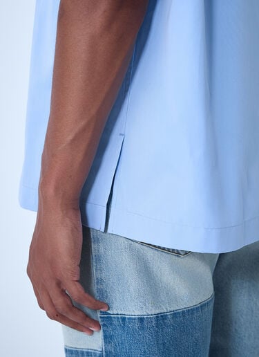 Gucci Logo Embroidery Camp Collar Shirt Light Blue guc0161033