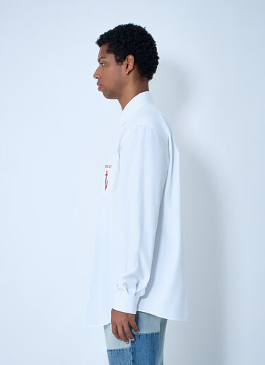 Gucci Logo Embroidery Button-Down Shirt White guc0161034
