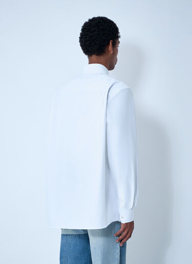 Gucci Logo Embroidery Button-Down Shirt White guc0161034