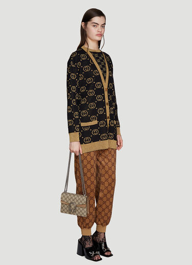 Gucci GG print Lurex Cardigan Black guc0235066
