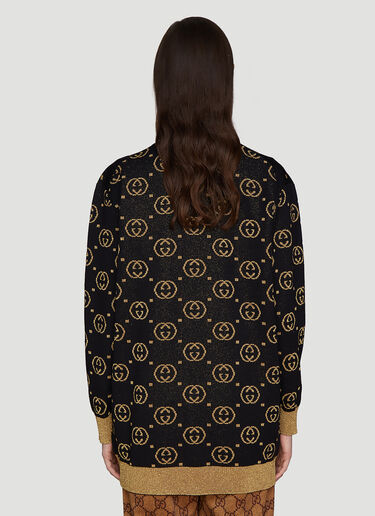 GG print Lurex Cardigan Gucci GG print Lurex Cardigan Black guc0235066