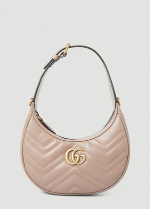 Gucci GGマーモント ハーフムーン ミニショルダーバッグ ピンク guc0250187
