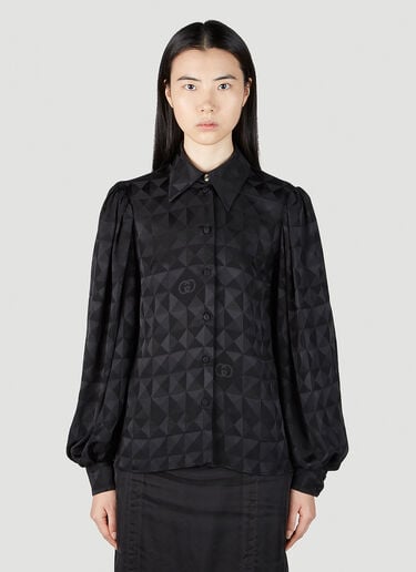 Gucci 기하학 GG 크레이프 셔츠 블랙 guc0251181