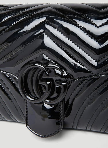 GG Marmont Patent Small Shoulder Bag Gucci GG Marmont Patent Small Shoulder Bag Black guc0253186