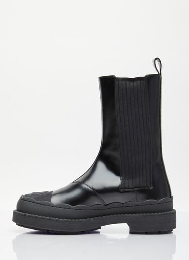 互扣字母 G 皮靴 Gucci 互扣字母 G 皮靴 黑色 guc0254025